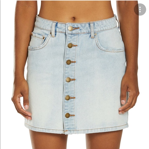 Billabong Dresses & Skirts - BILLABONG Jean Skirt Size 28 Goodlife Indigo Jean Button Front skirt